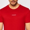 T-shirt Calvin Klein Jeans koszulka męska z okrągłym dekoldem czerwona